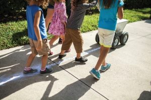 Kids walking