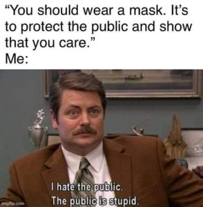 Meme about masks