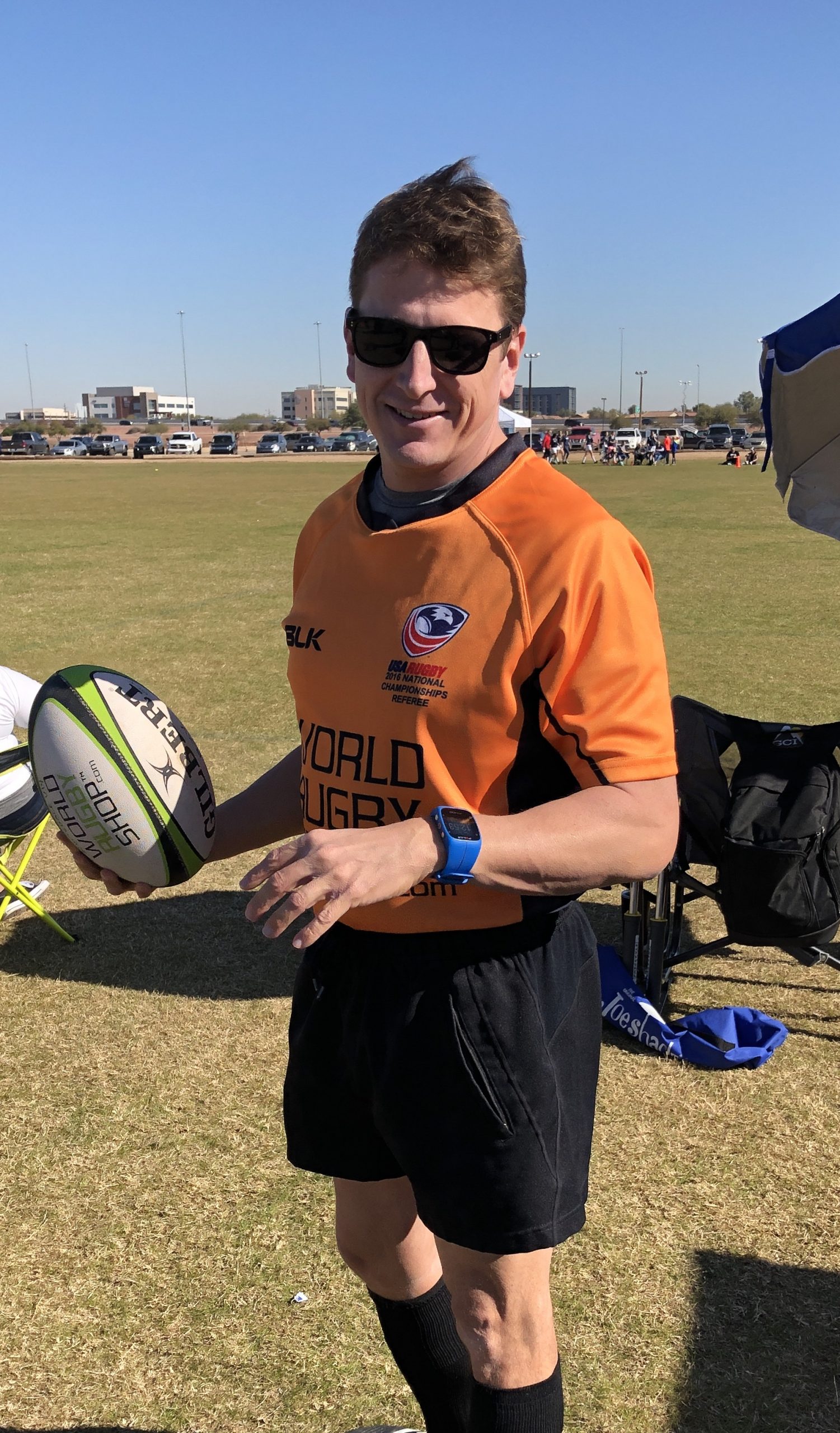 Steve playing rugby