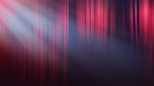 A red curtain with a spotlight.
