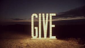 Sign that says GIve