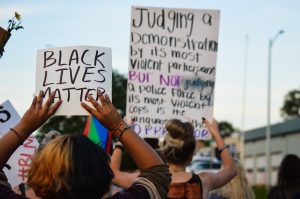 Black Lives Matter Protest with signs