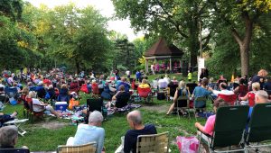 People gathered outdoors