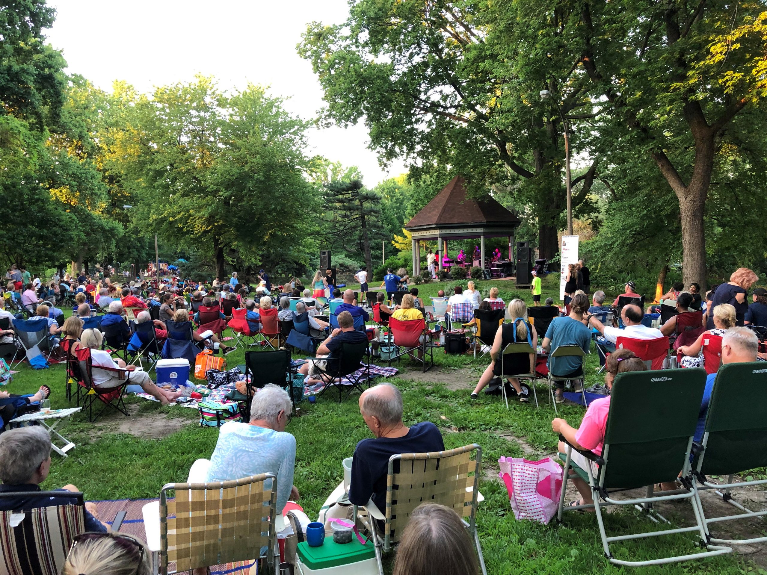 People gathered outdoors