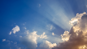 clouds with ray of light