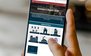 Assessor report dashboard on mobile phone screen