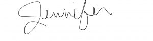 signature of the name Jennifer