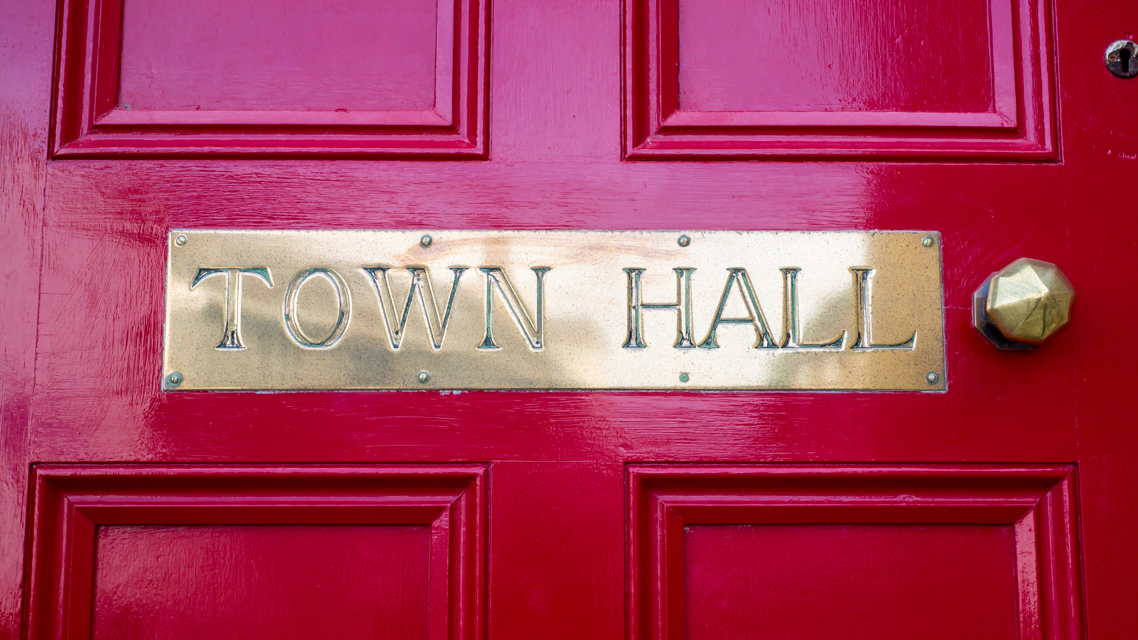 town hall plaque