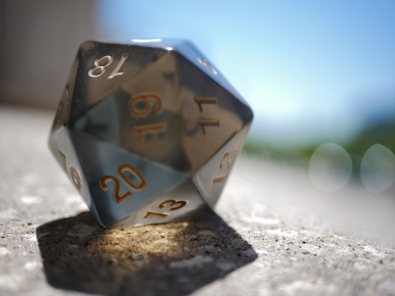 a 20-sided die