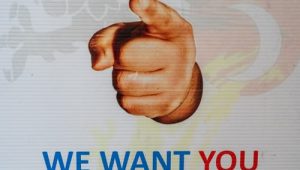 We Want You with finger pointing at screen