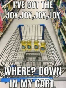 Shopping cart with joy