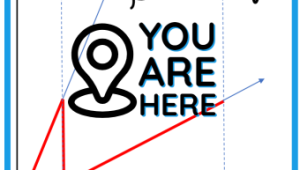Simple graph with a large GPS marker in the middle, and the words "you are here."