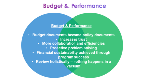 A budget and performance Venn diagram.
