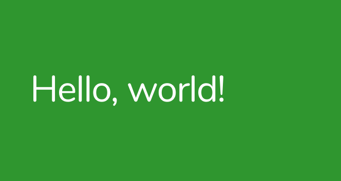 Hello, world!