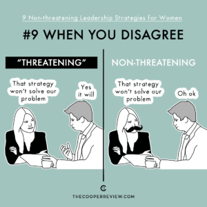 Funny example of how to appear nonthreatening as a woman at work