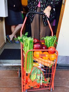 vegetables in a shopping basket