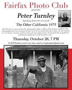 Flyer about Peter Turnley, photographer