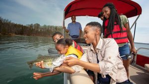 family fishing