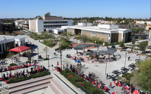 an aerial shot of Santa Ana College Campus