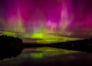 Aurora Borealis over Lower Highland Lake