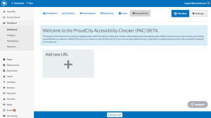 Click the ‘Add new URL’ box in the PAC Dashboard.