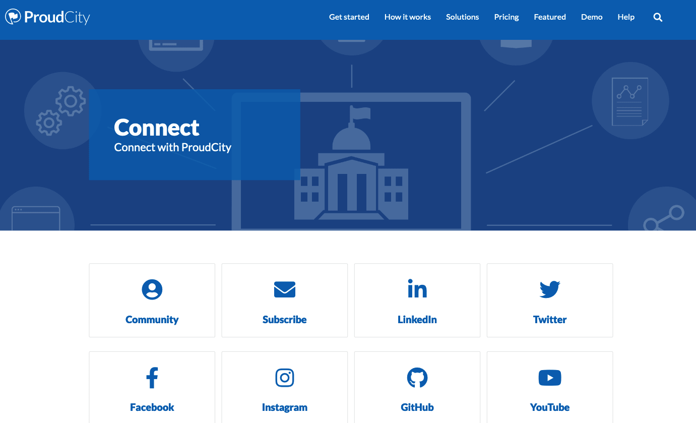 Connect page