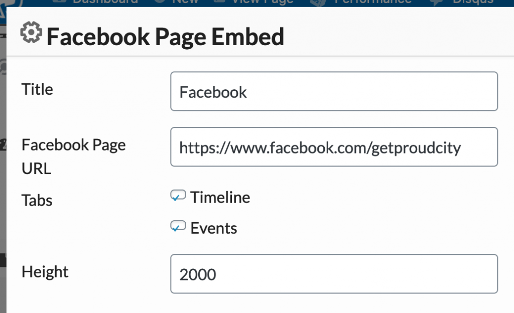 Facebook Page Embed