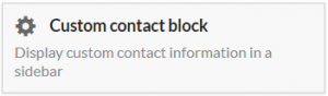 custom contact block widget