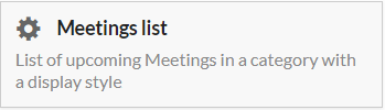 meeting list widget