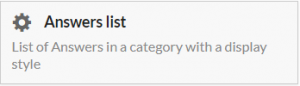answers list widget