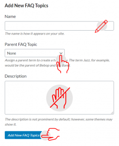 child category selection