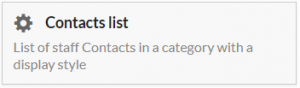 contacts list widget