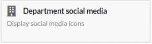 department social media widget