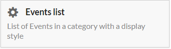 event list widget