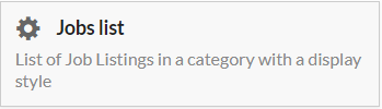job list widget