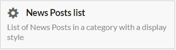 new post list widget