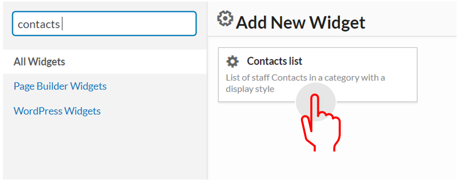 contact list widget