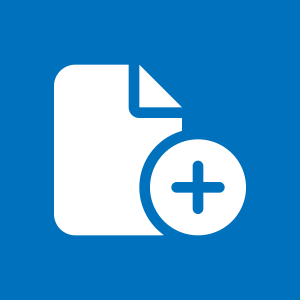 Icon of file with plus sign