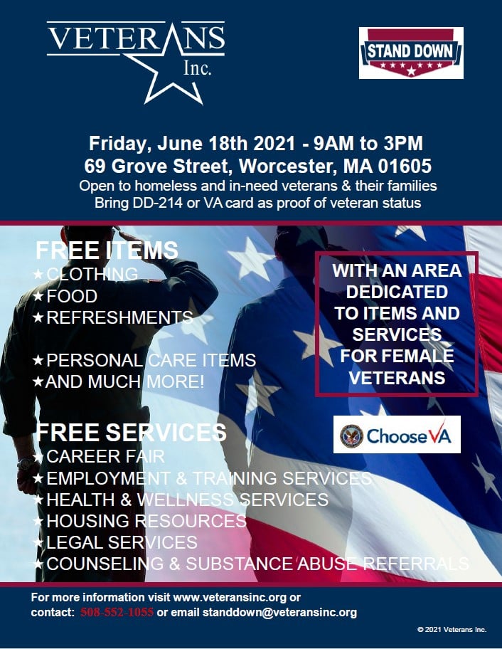 Veterans Stand Down Schedule 2022 Stand Down - Veterans Inc. - City Of Holyoke