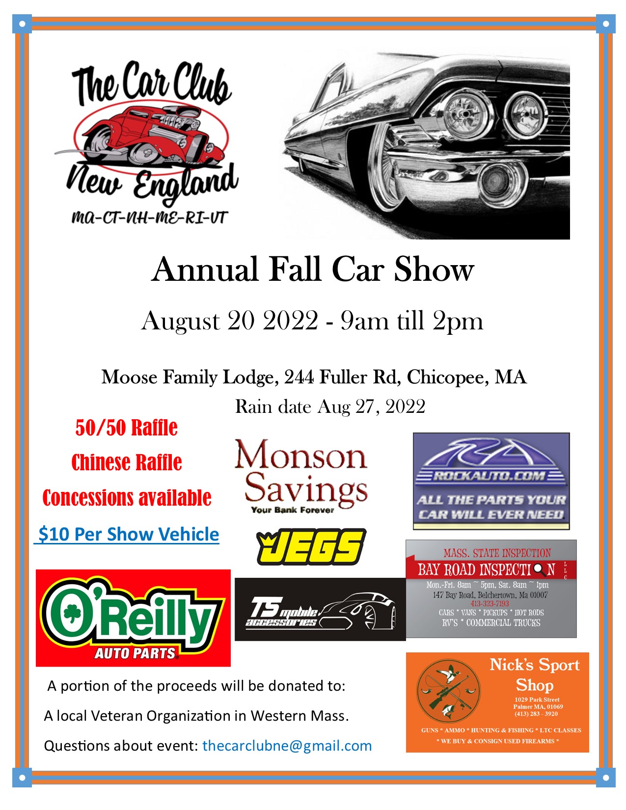 The Car Club Fall Aug 2022 Flyer