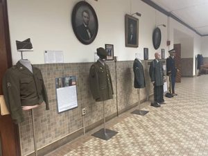 Uniforms on display for 2023 Veterans Day ceremony