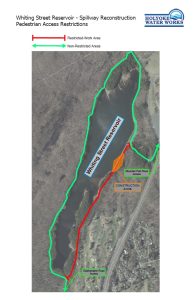 Map of Water Works Spillway Work 2023