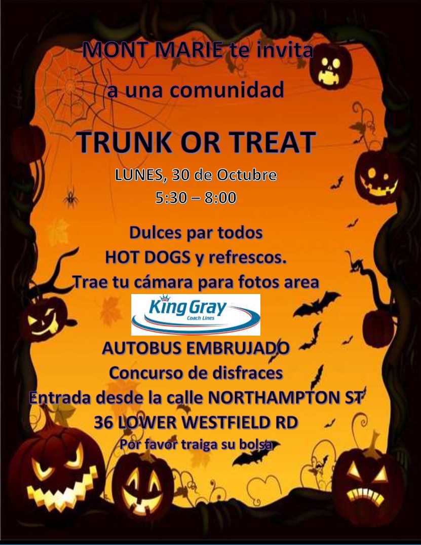 Trunk or Treat at Mont Marie October 30, 2023 - City of Holyoke