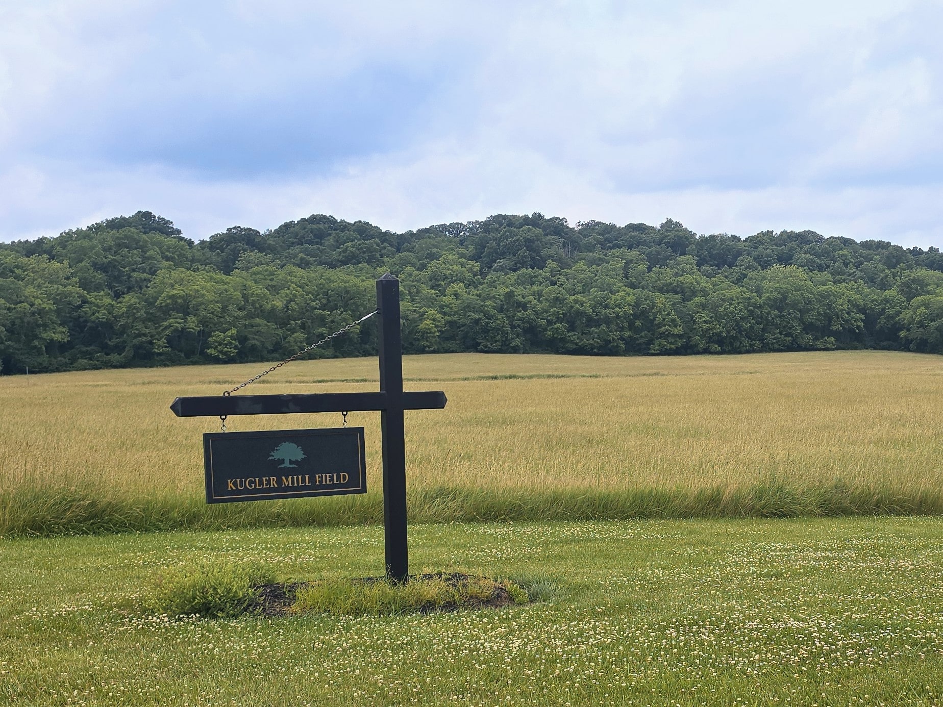 Kugler Mill Park sign.