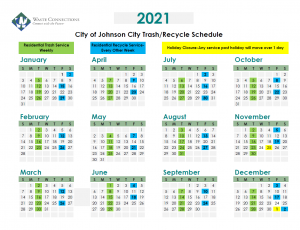 2021 Trash - Recycling Schedule