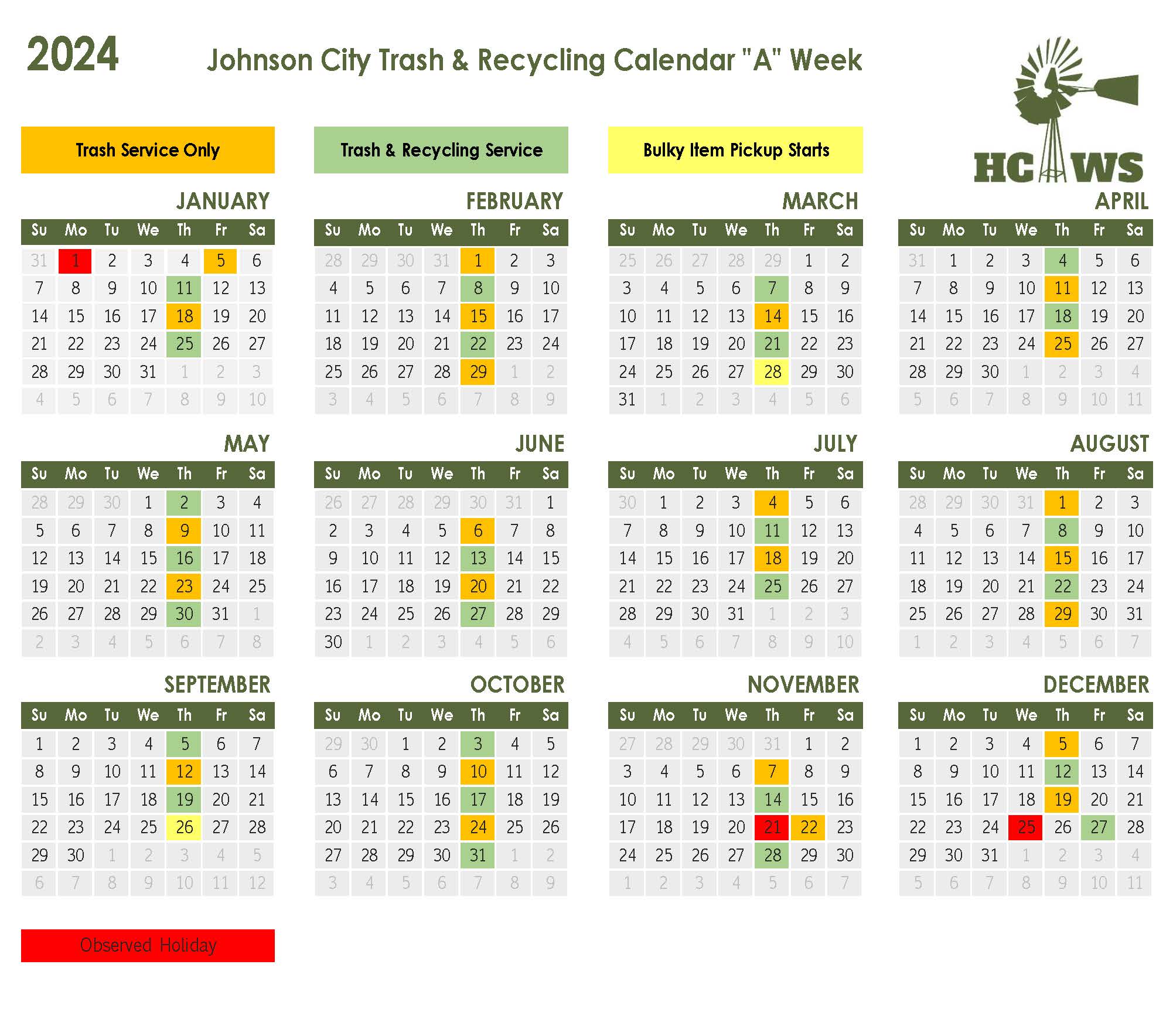 Johnson City Calendar A Week 2024 Johnson City