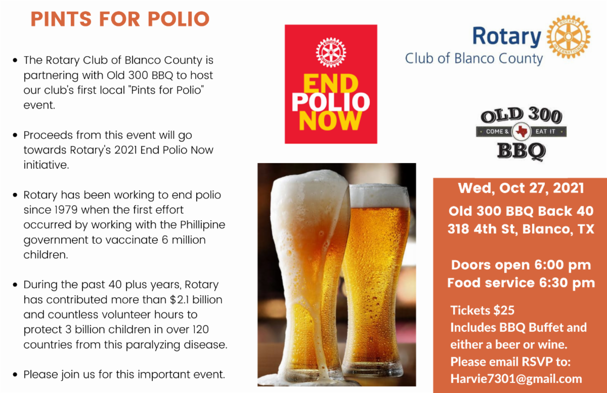 Pints for Polio