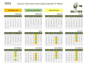 Johnson City Calendar B Week