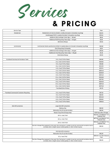 Services & Pricing