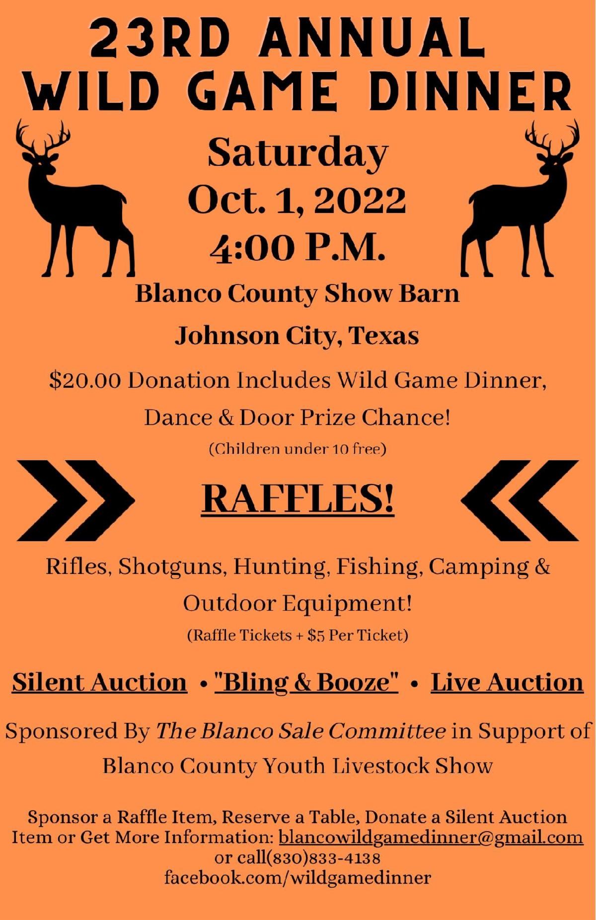 2022 Wild Game Dinner